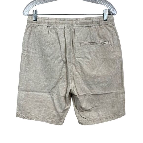 Scotch & Soda Shorts Fave Linen Blend Drawstring Pockets Zip Fly Beige Men Sz 28 - Picture 6 of 8
